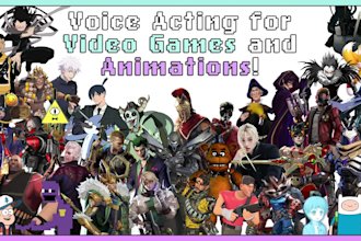 voice act video game or animated characters for experience