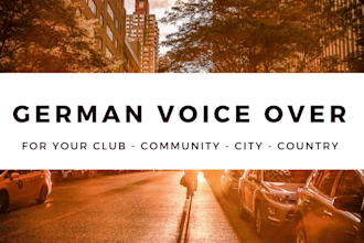 be your german voice over for your club city country off sprecher
