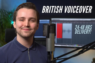 record a clean commercial british voiceover