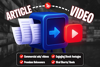 turn your article to video using premium stock footage