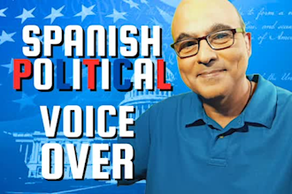 record a spanish political campaign advertisement voice over