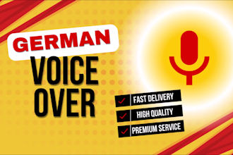 record a german female voice over with unlimited revisions in 48 hours, sprecher