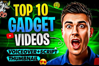 create top 10 gadget video and cars video for youtube