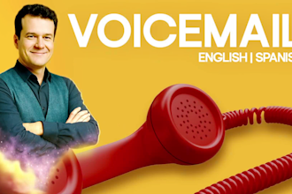 record a phone system IVR voicemail in english or spanish