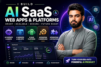 build ai saas, ai website, web app, software or ai chatbot