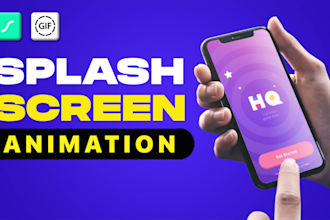do app logo splash screen animation in lottie json svg