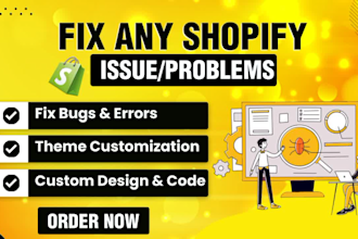do shopify custom coding, liquid, bug fixing and theme customization
