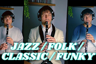 record pro melodic clarinet lines for your song