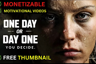 create monetizable motivational, viral youtube  shorts, reels motivational video