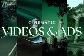 edit unique cinematic videos and video ads for businesses, events and personal