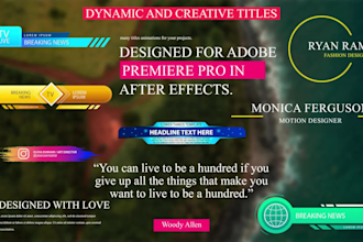 do title or text animations and lower thirds