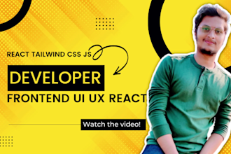 be your frontend UI UX developer specializing in react