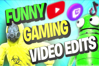 do funny gaming video editing for youtube tiktok and twitch