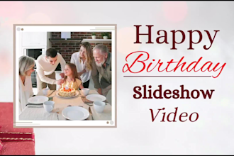 make amazing birthday or wedding event photo slideshow video