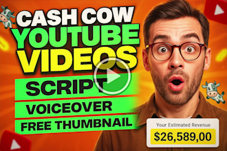 script, edit, and deliver viral faceless youtube videos cashcow ready