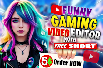 edit a funny gaming video editing for youtube and streaming twitch