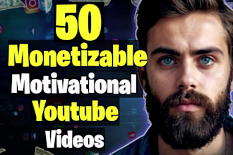create monetizable motivational videos for youtube channel