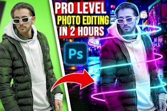 provide photoshop editing, realistic photo manipulation, in 2 hours