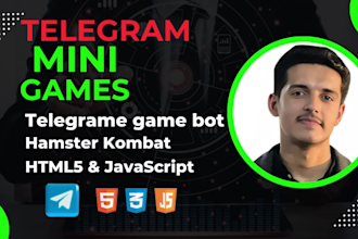 make telegram mini bot game, tap game like hamster kombat with html5, javascript