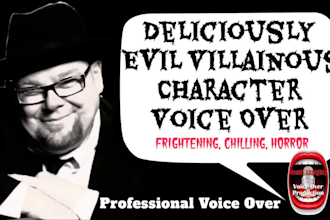 do evil male villain, video, gaming character voice overs
