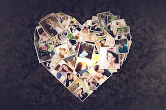 create wedding or love photo slideshow video