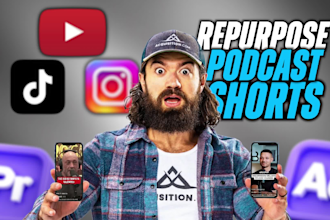 edit and repurpose podcasts into shorts with captions