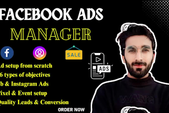 be your facebook ads manager to run fb ads, instagram ads