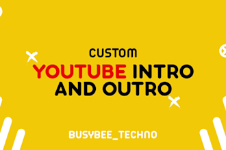 create unique custom youtube intro and outro