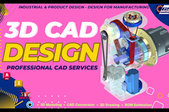 do industrial design, 3d modeling and rendering by 2d sketch