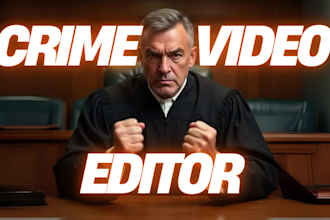 be your youtube crime video editor with a free thumbnail for you