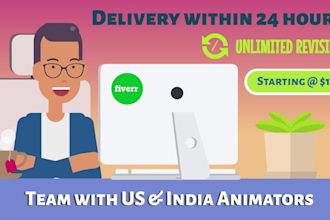 create  2d explainer video animation for sales