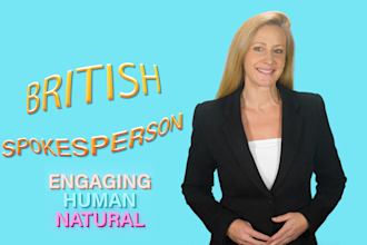 be your british spokesperson for video, ugc or vsl