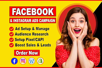 setup shopify facebook ads, instagram ads campaign, fb marketing, fb advertising