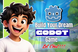 develop 2d or 3d godot game with source code, godot game development