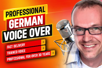 record a professional male german voice over