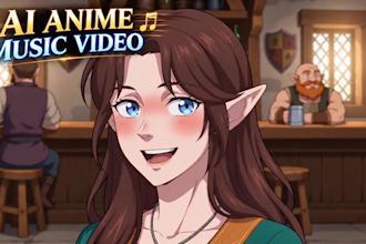 create cinematic ai anime music video, ai anime videos with storytelling