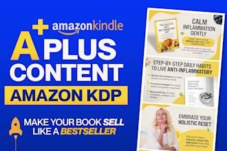 design a captivating amazon a plus content for your KDP book