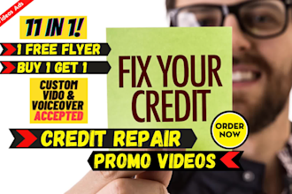 customize credit repair or credit restoration short video ad