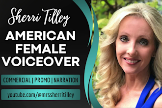 record an american female voice over for elearning video in 24 hours