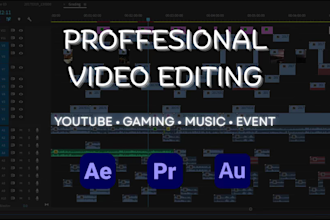 edit youtube, gaming, music, sports or event videos