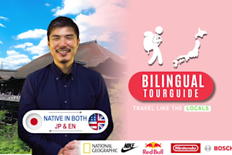be your bilingual tour guide, driver and photographer in japan