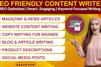 be your SEO friendly content writer  as a copywriter