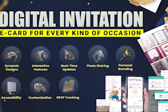 do ecard for birthday, wedding, event and party invitation