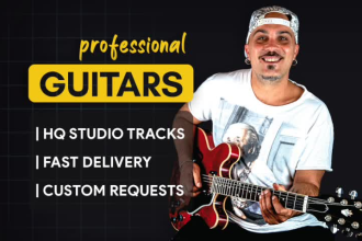 record top studio quality electric and acoustic guitars