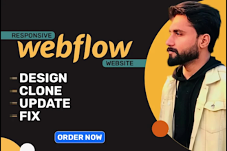 design, develop, update or fix your webflow website
