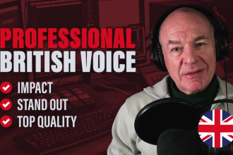 produce a british narration for your company videos