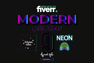 create hand drawn and modern lyric video