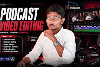 professional edit your podcast video