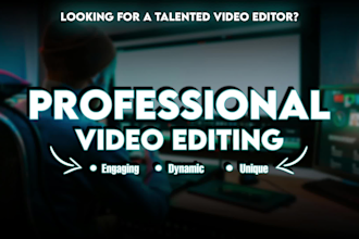 do professional video editing and color grading