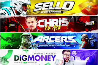 design a custom youtube banner and logo